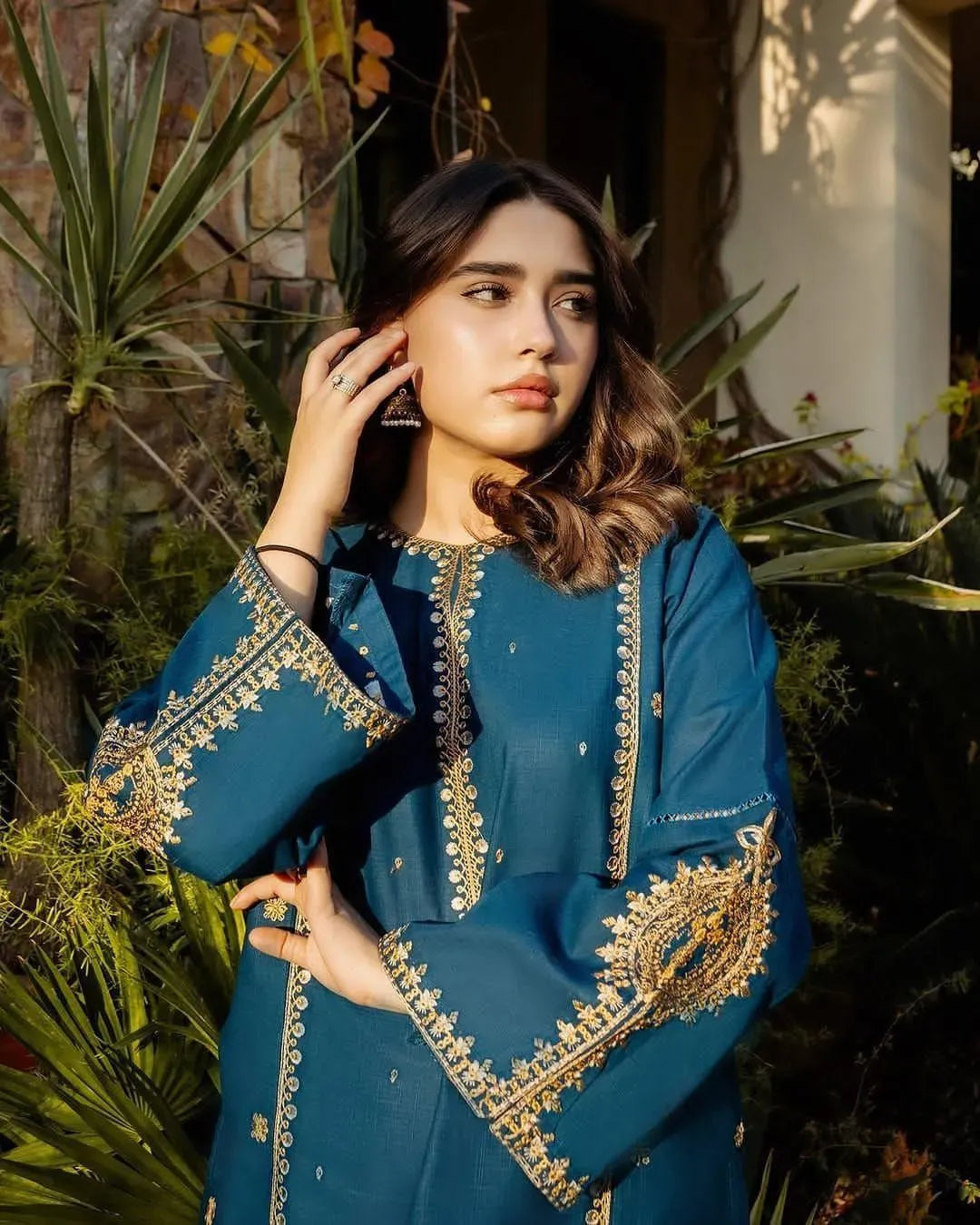 2 Pcs Women's Unstitched Embroidered Suit (30% off)